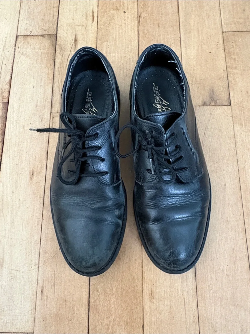 Boy’s Black Leather Lace-Up Dress Shoes